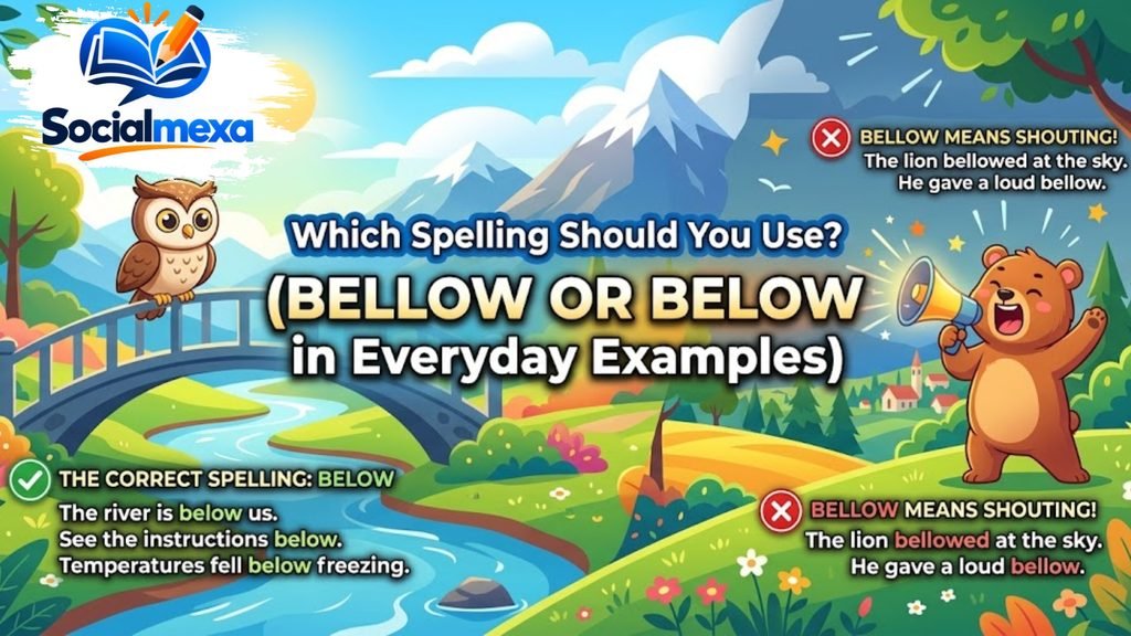 Bellow or Below in Everyday Examples