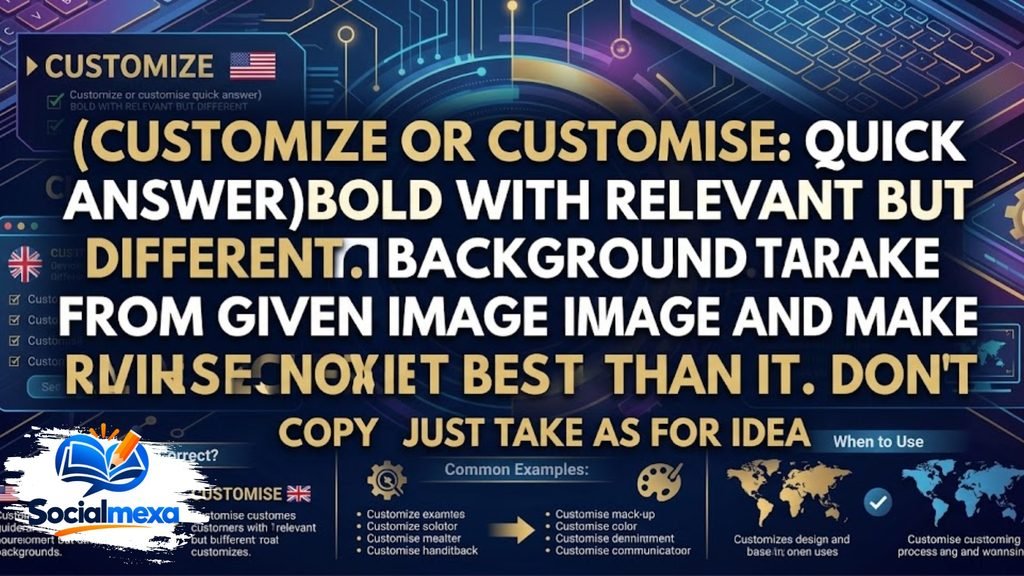 Customize or Customise Quick Answer