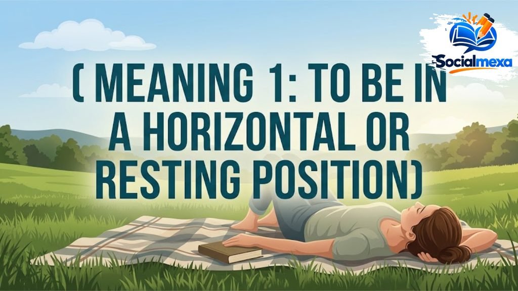 Meaning 1 To Be in a Horizontal or Resting Position