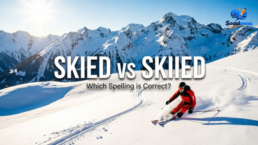 Skied or skiied meaning