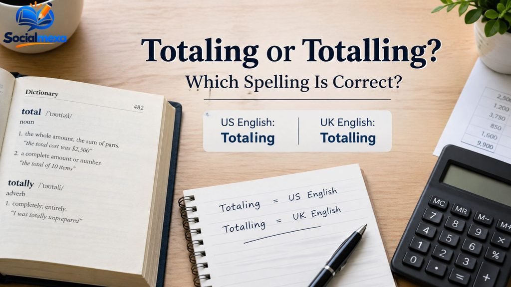 Totaling or totalling synonym