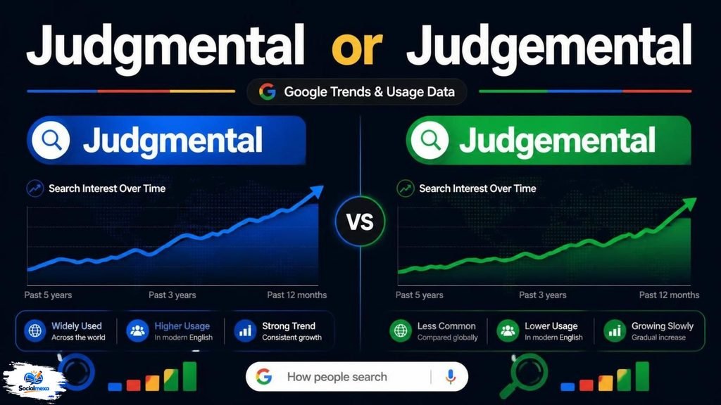 Judgmental or Judgemental - Google Trends & Usage Data