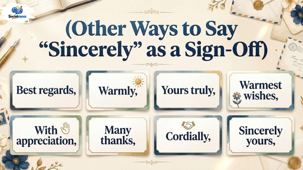 Other Ways to Say Sincerely as a Sign-Off