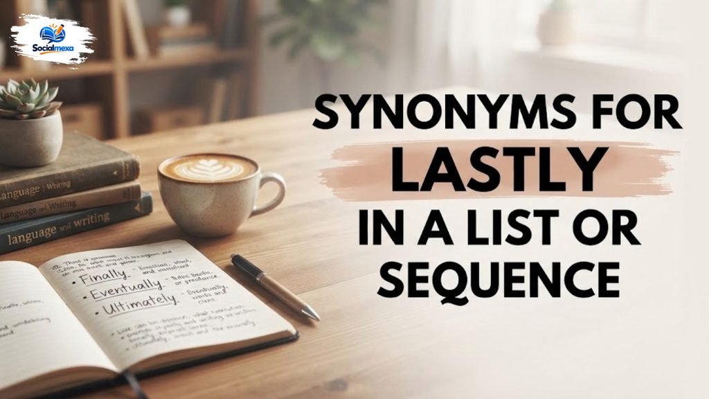 Synonyms for Lastly in a List or Sequence