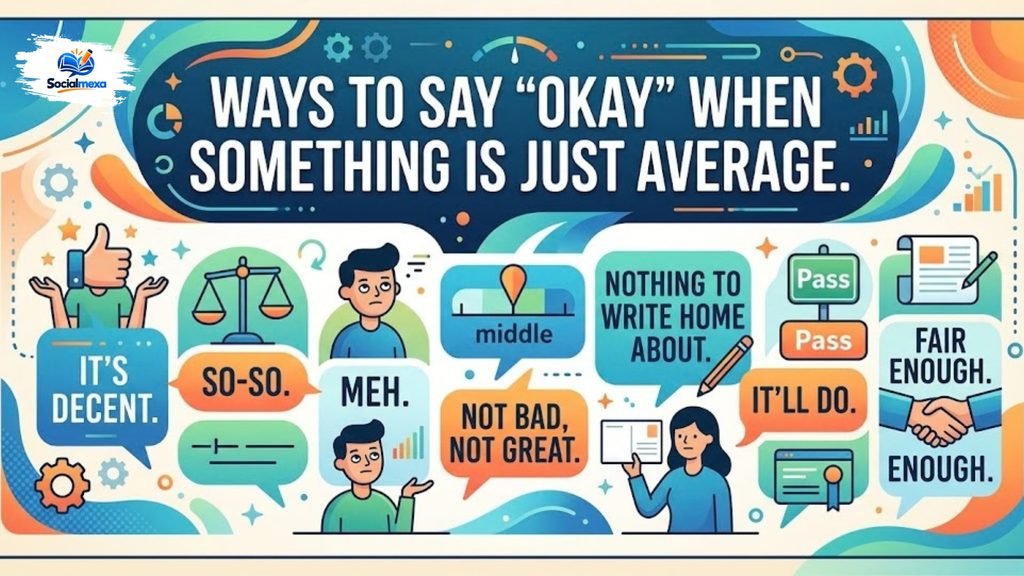 Ways to Say Okay When Something Is Just Average