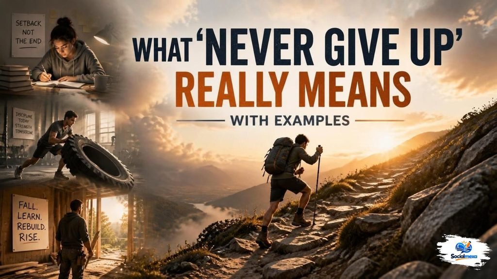 What Never Give Up Really Means