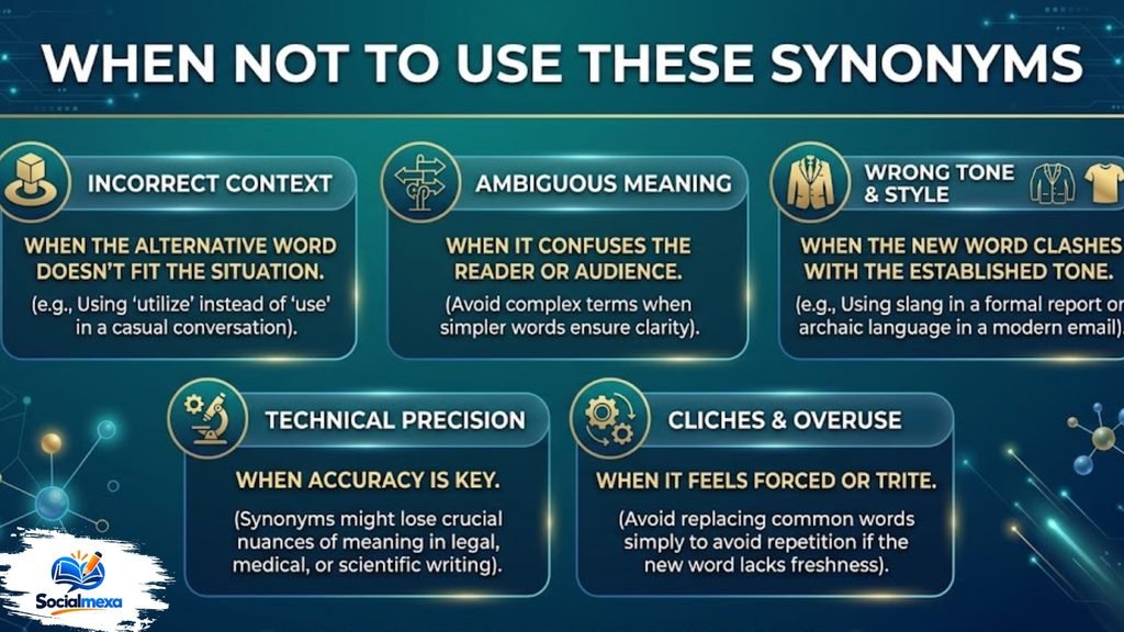 When Not to Use These Synonyms